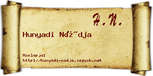 Hunyadi Nádja névjegykártya